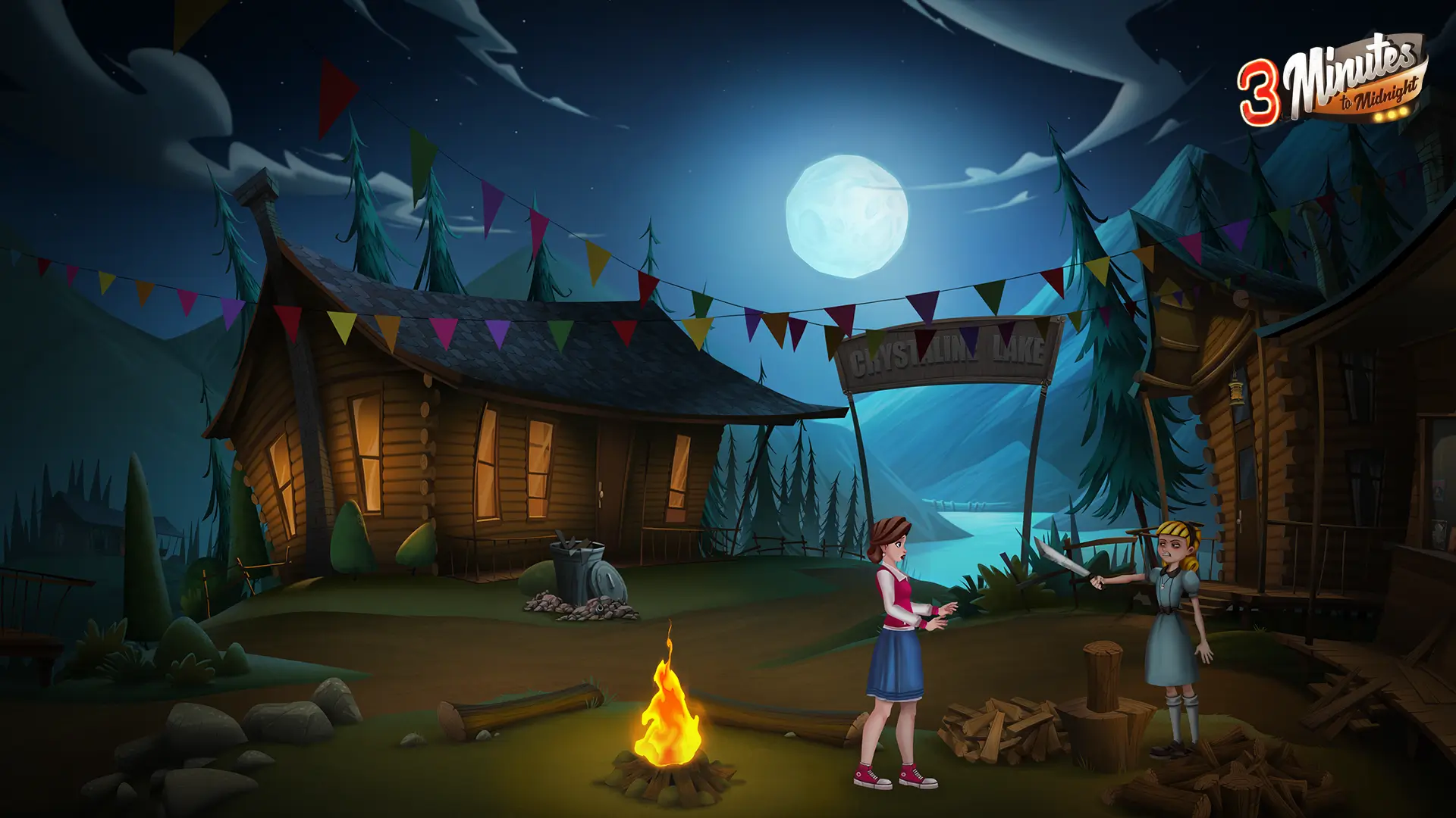 3 Minutes to Midnight Point and Click Adventure game comedy cabins